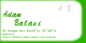 adam balasi business card